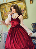 Douce Lolita JSK Robe Neverland Robe Classique Avec Noeud Bordeaux Lolita Pull Jupes