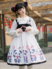 Douce Lolita JSK Robe Robe imprimée panda avec jupe plissée blanche Lolita Jumper Déguisements Halloween