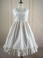 Douce Lolita JSK Robe Robe tunique Lolita à volants blanc Déguisements Halloween