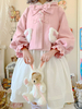 Douce Lolita Manteaux Volants Roses Noeuds Polyester Noeud Automne Lolita Outwear