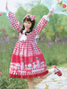 Douce Lolita OP Robe Infanta Conte de Fée Imprimé Fleur En Plaid Lolita Une Pièce Robees