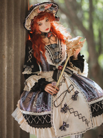 Douce Lolita OP Robe Jupe Lolita à manches longues imprimée d
