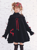 Douce Lolita OP Robe La Robe Avec Des Noeuds Rouge Plissée Noire Lolita Une Pièce Déguisements Halloween