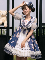 Douce Lolita OP Robe manches courtes Lolita une Pièce Robe