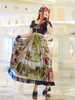 Douce Lolita OP Robe Neverland Imprimé Fleur Robes Noir Lolita