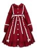 Douce Lolita OP Robe Plissé Avec Noeud à Volants Lolita Robes une pièce Déguisements Halloween
