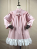 Douce Lolita OP Robe Rose à Volants Blanc Manches longues Lolita Une Pièce Robees Déguisements Halloween