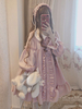 Douce Lolita OP Robe Rose Manches Longues Bouffantes