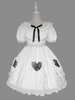 Douce Lolita OP Robe Volants Manches courtes Lolita Robes une pièce Déguisements Halloween