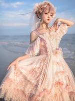 Douce Lolita Robe Polyester Robe de mariée Lolita sans manches Lolita Robe Lolita