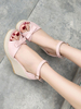 Douce Lolita sandales avec nœud en cuir Synthétique bout rond chaussures d