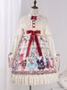 Douce robe Lolita OP Showa Bunny imprimée noeuds Robe Lolita One Piece Déguisements Halloween