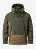 Doudoune à capuche pour homme veste décontractée à double fermeture éclair et blocs de couleurs veste chaude