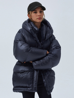 Doudoune Décontractée À Capuche En Duvet De Canard Manteau Femme