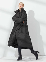 Doudoune Femme Chic En Duvet De Canard Grande Taille Poche À Glissière Éclaire