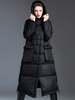 Doudoune Femme Décontractée Long Manteau À Capuche En Duvet De Canard Hiver Chaud