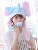 Doux Chapeau Lolita Éléphant Cartoon Fluffy Blue Lolita Balloon Hat Déguisements Halloween