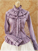Doux coton Lolita Blouse manches longues volants Stand col Déguisements Halloween