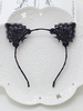 Doux Lolita Accessoire Cheveux Dentelle Chat Oreille Lolita Fermoir Cheveux Déguisements Halloween