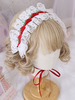 Doux Lolita Coiffe Dentelle aux fraises Bandeau Déguisements Halloween