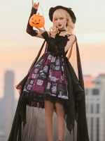 Doux Lolita JSK robe Neverland imprimé floral en cascade volants nœuds Polyester acajou Lolita pull jupes