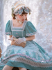 Doux Lolita OP Robe Menthe Vert À Manches Courtes Polyester Dentelle"idien Décontracté Lolita Une Pièce Robes