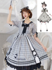 Doux Lolita OP Robe Stylo de fuite dencre Uniforme Scolaire Arc Robes Une Pièce Lolita Déguisements Halloween