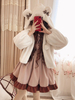 Doux Lolita Pardessus Lait Café Ours Bow Manteau Lolita Manteau En Fausse Fourrure Déguisements Halloween