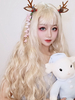 Doux Lolita perruques Blonde longue bouclés Lolita cheveux perruques Déguisements Halloween