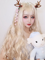 Doux Lolita perruques Blonde longue bouclés Lolita cheveux perruques Déguisements Halloween