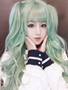 Doux Lolita perruques vert menthe longue fibre résistante à la chaleur perruques de cheveux Lolita Déguisements Halloween