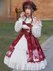 Doux Lolita Robe Bow dentelle JSK Bows Cat Imprimer Lolita Jumper Jupes Déguisements Halloween
