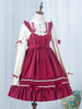 Doux Lolita Robe JSK Volants Bourgogne Lolita Jumper Jupes Déguisements Halloween