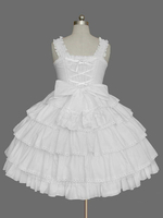 Doux Lolita Robe Rose manches JSK Volants Lolita Jumper Jupes Déguisements Halloween