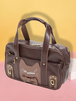 Doux Sac Lolita JK Uniform Bows Cat Lolita Cuir Synthétique Sacs à main Déguisements Halloween