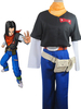 Dragon Ball Andriod 17 Cosplay Costume Lapis Cosplay uniforme tissu en laine Rolle Déguisements Halloween