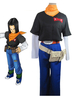 Dragonball Cosplay Costume Z Android No.17 Tenue Uniforme en Toile Costume Anime Cosplay Déguisements Halloween