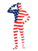 Drapeau Imprimer Zentai Rouge Américain Lycra Spandex Combinaison Complète Du Corps Déguisements Halloween Costume Déguisements Halloween