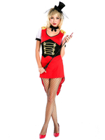 Dresseur Cosplay Costume De Carnaval De Cirque Rouge Robe Femmes Choker Ensemble Déguisements Halloween