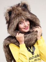 Eblouissant chapeau chapeau en fausse fourrure