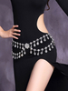 Eblouissant costume de danse orientale de rhinestone argent unicolore Danseuse orientale Performance Déguisements Halloween