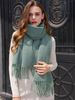 Echarpe Femme Chic Frange Fibre Polyester