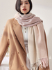 Echarpes Femme Hiver Bicolores avec Franges