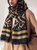 Echarpes Femme Hiver Imprimé Mots Bicolores