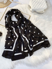 Echarpes Foulard Femme Hiver Imprimé Pois Bicolores