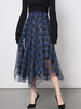 Ecosse Plaid Overskirt Taille Haute Mouchoir Tulle"idien Jupes Décontractées