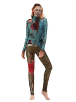 Effrayant Zombie Combinaison Cosplay Costume Halloween Déguisement