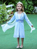 Elsa Frozen II Halloween Cosplay Sky Light robe bleue Pardessus coton Costumes Cosplay enfants
