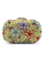 Embrayage de soirée Sac à main de mariage Fermeture Magnétique Cristal Acrylique Fibre Cristal Métallique