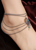 En couches plage cheville Bracelet Anklet Bohème féminines argent